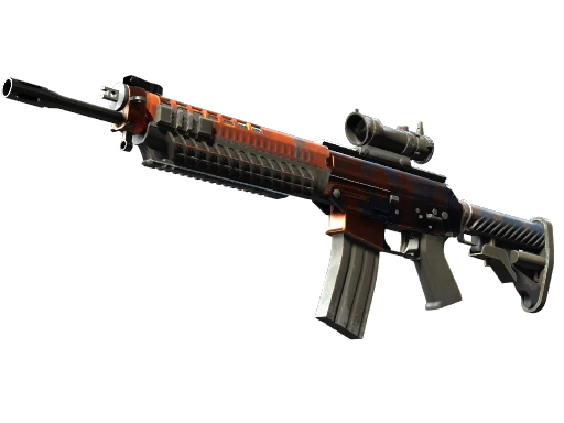 StatTrak™ SG 553 | Danger Close (Well-Worn)