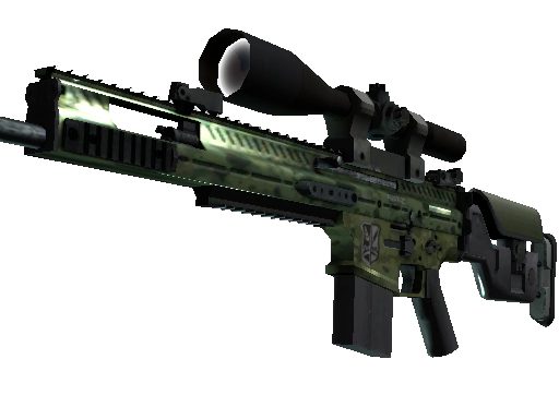 StatTrak™ SCAR-20 | Green Marine (Minimal Wear)