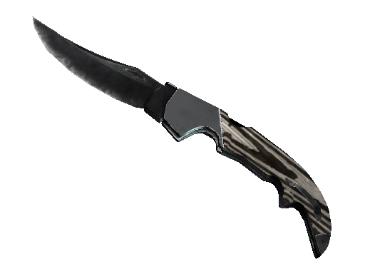 ★ Falchion Knife | Black Laminate (Well-Worn)
